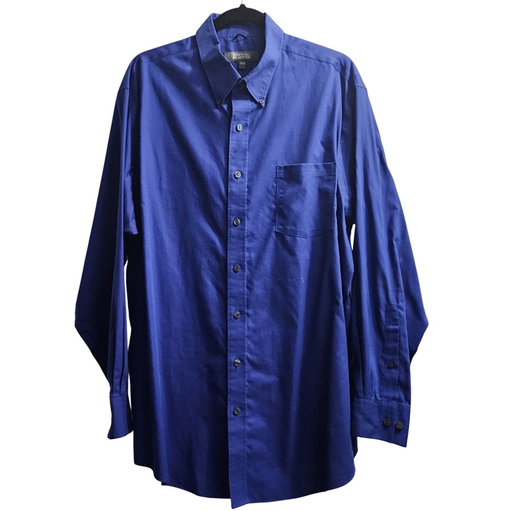 Kenneth Cole Reaction Dress Shirt Non Iron Button Down Long Sleeve 17 1/2 32/33